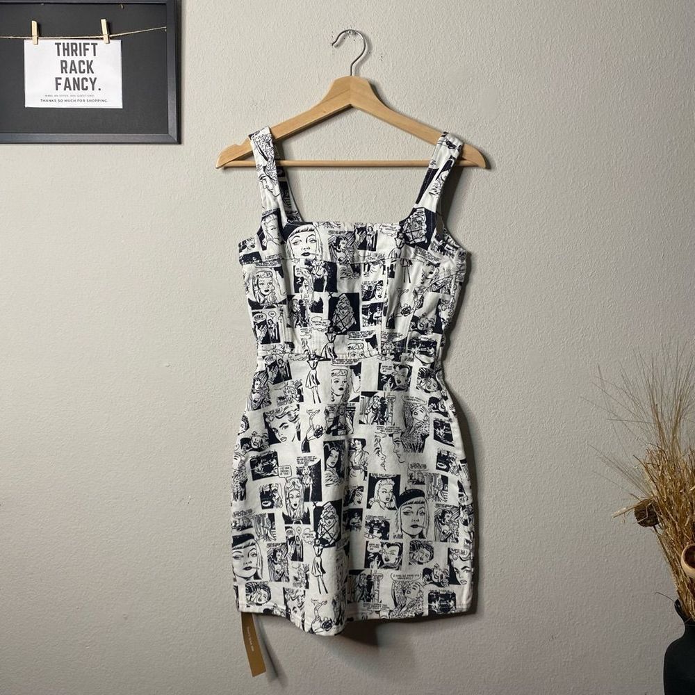 NEW Reformation Davies Comic Book Bustier Mini Dress Size 2